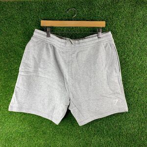 Gymshark Shorts Mens XL Gray Logo 7" Slim Fit Crest Pocket Gym Workout
